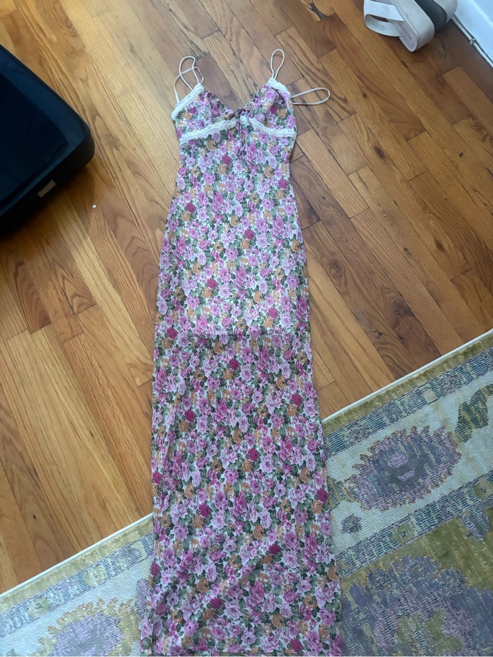 Pink Floral Maxi dress